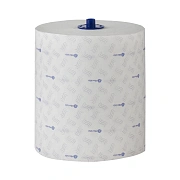 Бумажные полотенца Merida BP4404 в рулоне, Топ Принт Автоматик Макси, 2 слоя, белые с синим рисунком, 200м, 6шт/уп