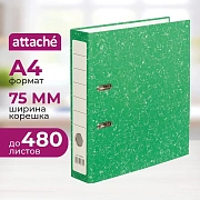 Папка-регистратор  без мет.уголка_бюдж 75мм ч/б,зел,бум/бум