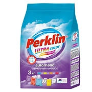 Стиральный порошок автомат 3 кг PERKLIN (ПЕРКЛИН) ULTRA 'Color', УЛУЧШЕННАЯ ФОРМУЛА, универсальный