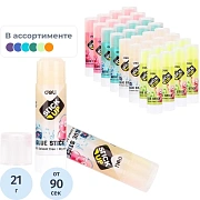 Клей-карандаш школьный 21г Deli детский прозрачн., в ассортименте EA20900