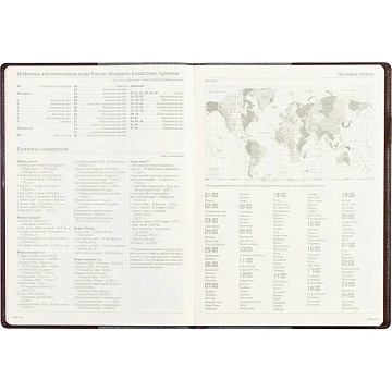 Еженедельник недатированный коричнев,A4,222х302мм,64л,Br.V.PROFY 3-098/03