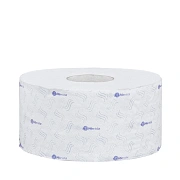 Туалетная бумага Merida TB2403 в рулоне, Топ+ Принт Мини, 2 слоя, 170м, белая с синим рисунком, 12шт/уп