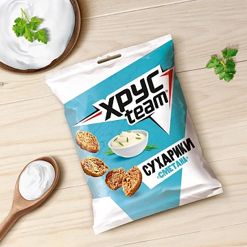 Сухарики Хрусteam Сметана, 40г