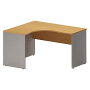 Стол угловой Skyland Imago СА-3, эргономичный, левый, клен/металлик, 1400х1200х755мм
