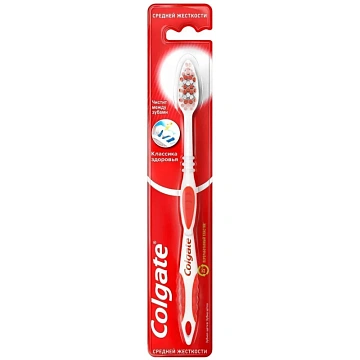 Зубная щетка COLGATE 'Классика здоровья', средней жесткости, 8590232000050