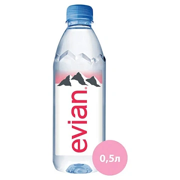 Вода Evian питьевая негазированная, 500мл x 24 шт