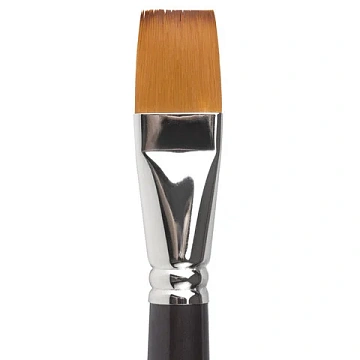 Кисть художественная профессиональная BRAUBERG ART CLASSIC, синтетика мягкая под колонок, плоская, №