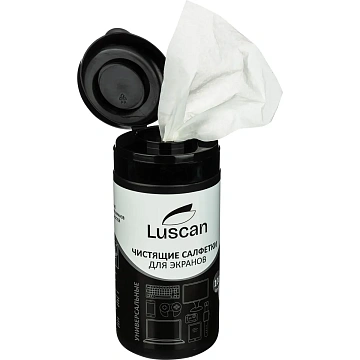 Салфетки д/экранов Luscan, туба, 100 шт, XXL, 13х20