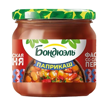 Печеная фасоль Бондюэль со сладким перцем, 350мл
