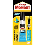 Клей-гель моментальный Супер МОМЕНТ, 3 г, отрывная мультикарта, 622917