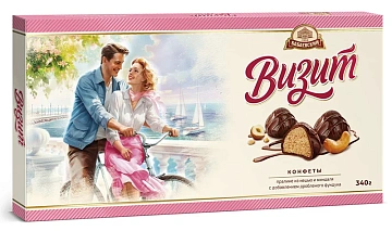 Конфеты Бабаевский Визит с дробленым фундуком, 340г