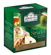 Чай Ahmad Pear Strudel с грушей и корицей, черный, 20 пирамидок