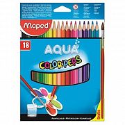 Набор акварельных карандашей Maped Color'Peps 18 цветов, с кистью, 836012