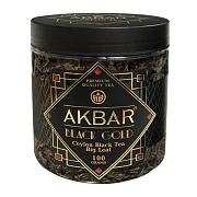 Чай Akbar Black Gold Праздничный черный, листовой, 100г, пластиковая банка