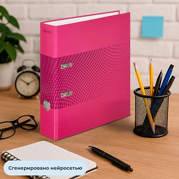 Папка-регистратор Attache Digital, розовый. лам.карт./бум.,75мм