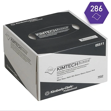 Протирочные салфетки Kimberly-Clark Kimtech Science 7552, листовые, 280шт, 1 слой, белые