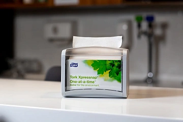 Диспенсерные салфетки Tellus (tork) Xpressnap N4 16x23см, белые, 2 слоя, 200шт, 10844 (10840)