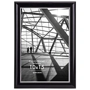 Рамка 10х15 см небьющаяся, багет 14,6 мм, пластик, BRAUBERG 'Original Line', черная/серебро, 391233