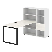 Рабочая станция EQRST 1215 Ясень Траун/Черный 1990х1250х1355 EDIS