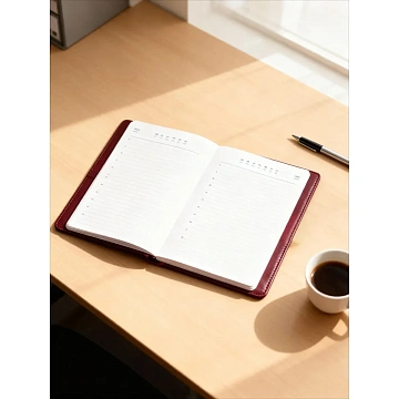 Ежедневник недатированный бордо,А5, 148x218, 352стр, Agenda