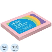 Стикеры ATTACHE Bright colours с клеев.краем 76х51 розовый 100л