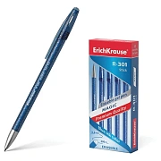 Ручка стираемая гелевая ERICH KRAUSE 'R-301 Magic Gel', СИНЯЯ, корпус синий, узел 0,5 мм, линия письма 0,4 мм, 45211