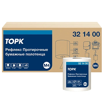Протирочная бумага Торк Reflex Universal M4, 1 слой, 270м, белые, 321400