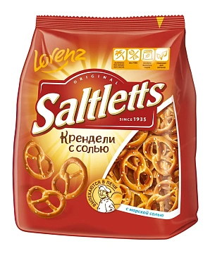 Крекер Saltletts Крендель с солью классические, 150г