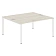 Стол 2-х местный XS6WST 1614 Сосна Эдмонт/Белый 1600х1406х750 XTEN-S60