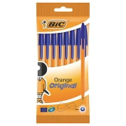 Ручки шариковые BIC 'Orange Fine', НАБОР 8 шт., СИНИЕ, линия письма 0,32 мм, пакет, 919228