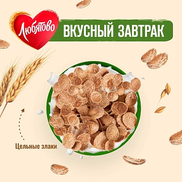 Готовый завтрак Любятово Хлопья зерновые Мультизлаковые, 450г