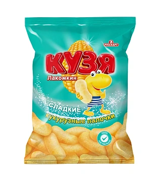 Кукурузные палочки Кузя Лакомкин с сахарной пудрой, 100г