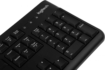 Клавиатура проводная LOGITECH K120, USB, 104 клавиши, черная, 920-002522
