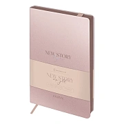 Ежедневник недатированный, А5, 136л., кожзам, Greenwich Line 'New Story. Rose gold', тон. блок