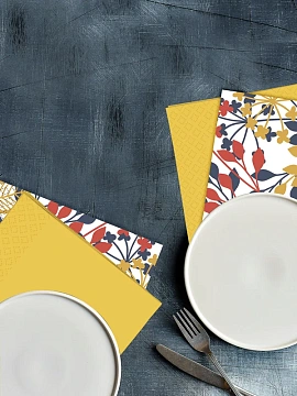 METRO PROFESSIONAL Салфетки бумажные двуслойные желтые 250шт, 33x33см