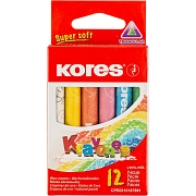 Мелки восковые 12цв трехгранные KRAYONES Kores 33101.02