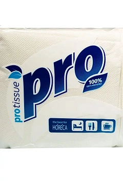 Салфетки бумажные Protissue 1сл 23х23 белые 500шт в уп С211