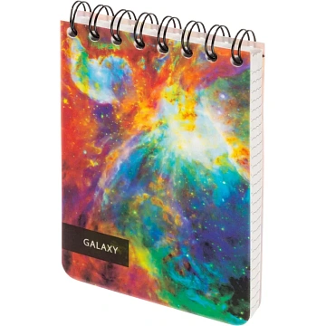 Блокнот 120л,А6,Space Galaxy,белый