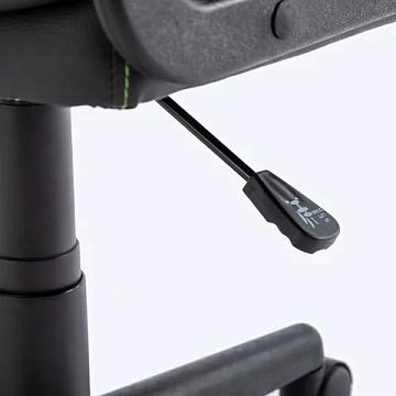 Кресло компьютерное BRABIX 'Stripe GM-202', экокожа, черное/зеленое, 532511