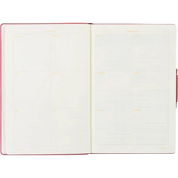 Ежедневник недатированный А5, Primavera красный, 136л. 3-536/02