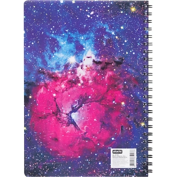 Бизнес-тетрадь 120л,А4,Space Galaxy,300х210мм,70г/квм,белый,карман