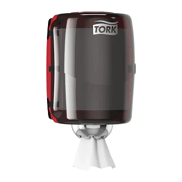 Диспенсер для полотенец с центральной вытяжкой Tellus (tork) Performance M2, 659008, красный