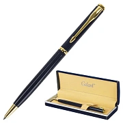 Ручка подарочная шариковая GALANT 'Arrow Gold Blue', корпус темно-синий, золотистые детали, пишущий узел 0,7 мм, синяя, 140653