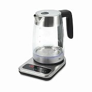 Чайник BQ (БИ-КЬЮ) KT1736G, 1,8 л, 2200 Вт, закрытый нагревательный элемент, ТЕРМОРЕГУЛЯТОР, стекло