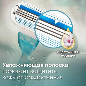 Бритва Gillette Venus 3 женская + 3 сменные кассеты