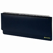 Планинг настольный недатированный (305х140 мм) BRAUBERG 'Select', балакрон, 60 л., темно-синий, 123798