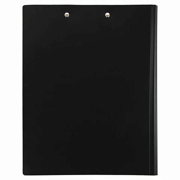 Папка-планшет STAFF, А4 (310х230 мм), с прижимом и крышкой, пластик, черная, 0,5 мм, 229221