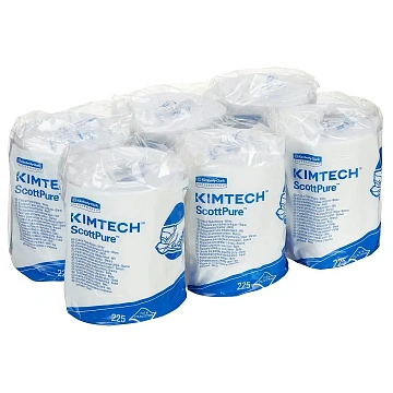 Протирочный материал Kimberly-Clark Kimitech, 61930, в рулоне с центральной вытяжкой, в тубе, 225 листов, белый