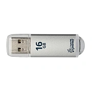 Флеш-диск 16 GB, SMARTBUY V-Cut, USB 2.0, металлический корпус, серебристый, SB16GBVC-S