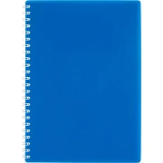 Бизнес-тетрадь А5 80л. Attache Economy, гребень,пласт.обл,синий, клетка